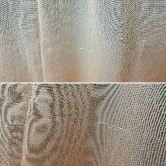 Voom by Joy Han Brown Orange Bow Shimmery Ombre Metallic Silk Cocktail Dress S - Picture 9 of 11